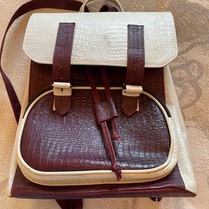 Crocodile skin backpack